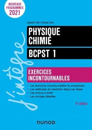 physique-chimie BCPST 1 : exercices incontournables (5e édition)