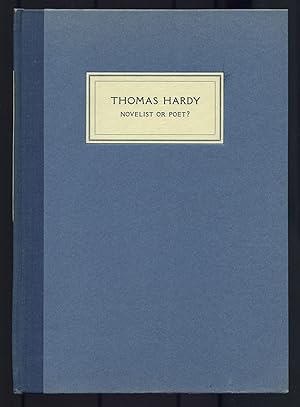 Image du vendeur pour Thomas Hardy, Novelist or Poet mis en vente par Between the Covers-Rare Books, Inc. ABAA