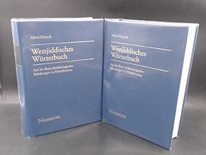 2 Bände zusammen - Westjiddisches Wörterbuch. Auf der Basis dialektologischer Erhebungen in Mitte...