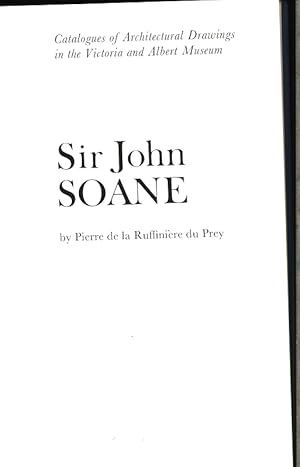 Imagen del vendedor de Sir John Soane. a la venta por Antiquariat Bookfarm