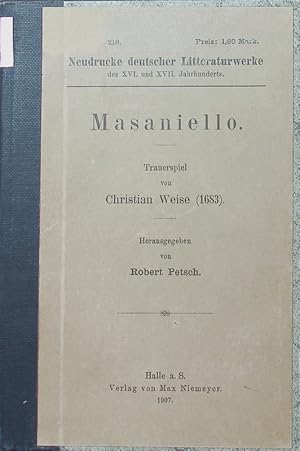 Seller image for Masaniello. Trauerspiel. for sale by Antiquariat Bookfarm