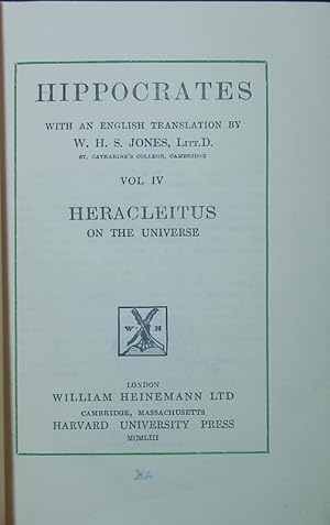 Bild des Verkufers fr Hippocrates. 4. zum Verkauf von Antiquariat Bookfarm