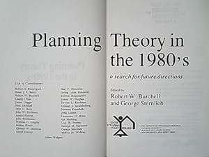 Seller image for Planning Theory in the 1980 s a search for future directions. for sale by Antiquariat Bookfarm