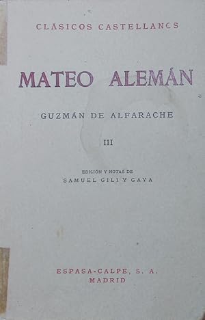 Bild des Verkufers fr Guzmn de Alfarache, 3. zum Verkauf von Antiquariat Bookfarm