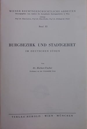 Bild des Verkufers fr Burgbezirk und Stadtgebiet im deutschen Sden. zum Verkauf von Antiquariat Bookfarm
