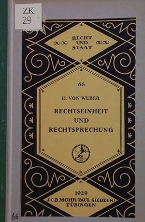 Seller image for Rechtseinheit und Rechtsprechung. Jenaer akademische Antrittsrede. for sale by Antiquariat Bookfarm