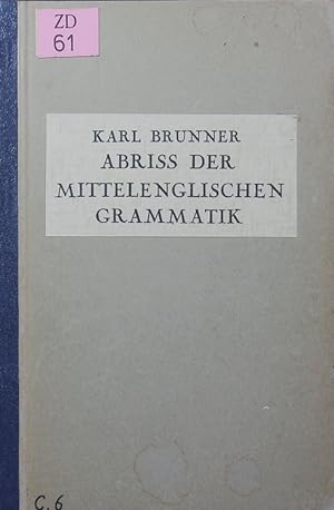 Bild des Verkufers fr Abri der mittelenglischen Grammatik. zum Verkauf von Antiquariat Bookfarm
