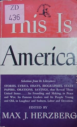 Bild des Verkufers fr This is America. zum Verkauf von Antiquariat Bookfarm