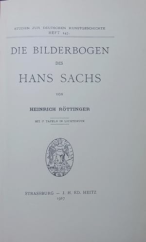 Bild des Verkufers fr Der Bilderbogen des Hans Sachs. zum Verkauf von Antiquariat Bookfarm