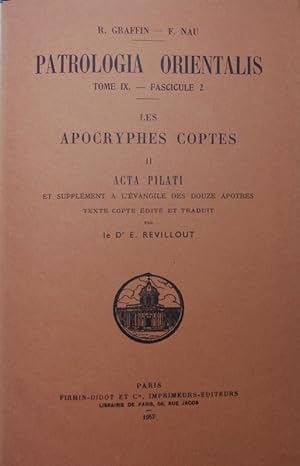 Bild des Verkufers fr Les Apocryphes coptes. 2, Acta Pilati. zum Verkauf von Antiquariat Bookfarm