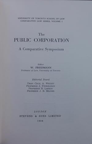 Image du vendeur pour The public Corporation. a comparative symposium. mis en vente par Antiquariat Bookfarm