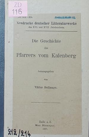 Imagen del vendedor de Die Geschichte des Pfarrers vom Kalenberg. a la venta por Antiquariat Bookfarm