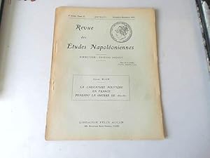 Bild des Verkufers fr Revue des etudes Napoloniennes 8e anne - Tome II Novembre-Dcembre 191 zum Verkauf von JLG_livres anciens et modernes