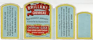 "BRILLANT CHEVREAU" Etiquette-chromo originale (entre 1890 et 1900)