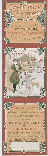 "PÂTE CHANTILLY" Etiquette-chromo originale (entre 1890 et 1900)