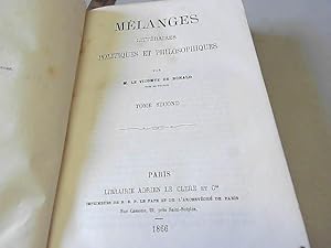 Immagine del venditore per Mlanges littraires politiques et philosophiques Tome Second venduto da JLG_livres anciens et modernes