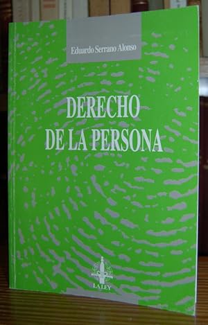 Imagen del vendedor de DERECHO DE LA PERSONA a la venta por Fbula Libros (Librera Jimnez-Bravo)