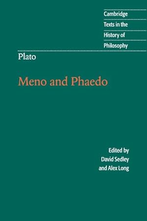 Bild des Verkufers fr Plato : Meno and Phaedo zum Verkauf von AHA-BUCH GmbH