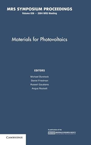 Seller image for Materials for Photovoltaics for sale by AHA-BUCH GmbH