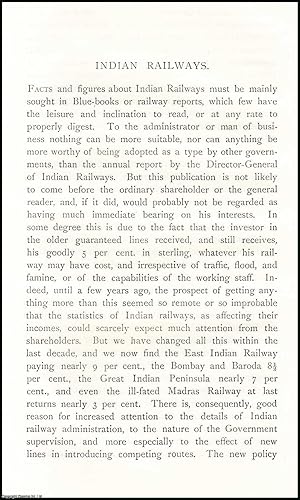 Image du vendeur pour Indian Railways. An uncommon original article from The Asiatic Quarterly Review, 1887. mis en vente par Cosmo Books