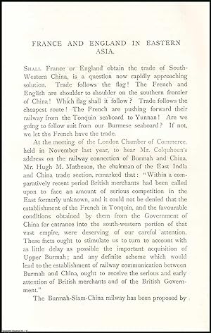 Seller image for France & England in Eastern Asia. An uncommon original article from The Asiatic Quarterly Review, 1888. for sale by Cosmo Books