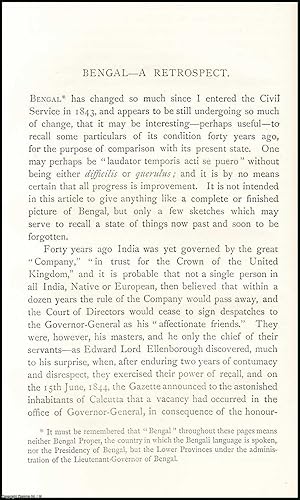 Seller image for Bengal : A Retrospect. An uncommon original article from The Asiatic Quarterly Review, 1886. for sale by Cosmo Books