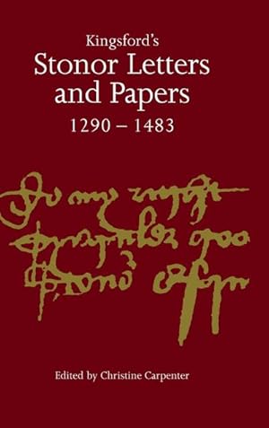 Bild des Verkufers fr Kingsford's Stonor Letters and Papers 1290-1483 zum Verkauf von AHA-BUCH GmbH
