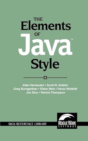 Bild des Verkufers fr The Elements of Java Style zum Verkauf von AHA-BUCH GmbH
