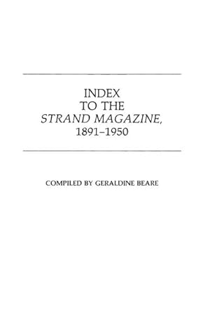 Bild des Verkufers fr Index to the Strand Magazine, 1891-1950. zum Verkauf von AHA-BUCH GmbH