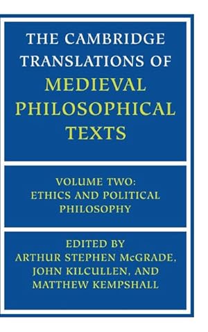 Bild des Verkufers fr The Cambridge Translations of Medieval Philosophical Texts zum Verkauf von AHA-BUCH GmbH