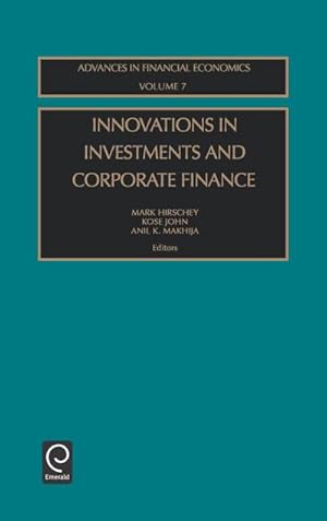 Seller image for Innovations in Investments and Corporate Finance for sale by AHA-BUCH GmbH