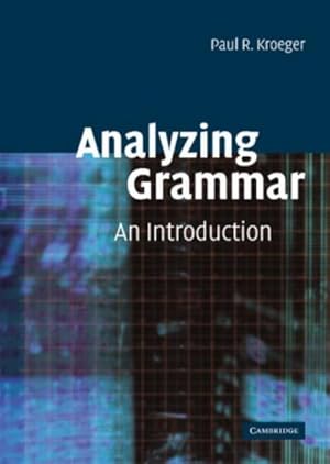 Imagen del vendedor de Analyzing Grammar : An Introduction a la venta por AHA-BUCH GmbH