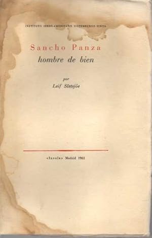 Imagen del vendedor de SANCHO PANZA, HOMBRE DE BIEN. a la venta por Books Never Die