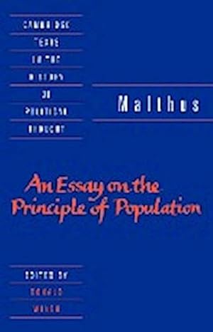 Imagen del vendedor de Malthus : 'an Essay on the Principle of Population' a la venta por AHA-BUCH GmbH