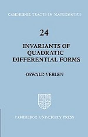 Bild des Verkufers fr Invariants of Quadratic Differential Forms zum Verkauf von AHA-BUCH GmbH