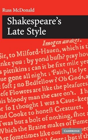 Seller image for Shakespeare's Late Style for sale by AHA-BUCH GmbH