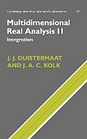 Bild des Verkufers fr Multidimensional Real Analysis II : Integration zum Verkauf von AHA-BUCH GmbH