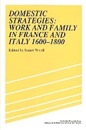 Bild des Verkufers fr Domestic Strategies : Work and Family in France and Italy, 1600 1800 zum Verkauf von AHA-BUCH GmbH