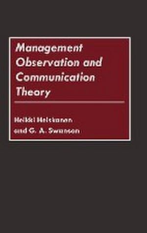 Seller image for Management Observation and Communication Theory for sale by AHA-BUCH GmbH