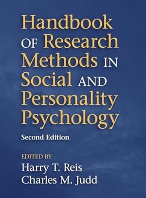 Image du vendeur pour Handbook of Research Methods in Social and Personality Psychology mis en vente par AHA-BUCH GmbH