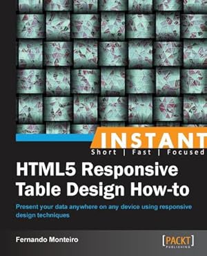Immagine del venditore per Instant HTML5 Responsive Table Design How-to venduto da AHA-BUCH GmbH