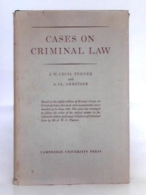 Imagen del vendedor de Cases on Criminal Law a la venta por World of Rare Books