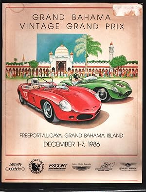 Grand Bahama Vintage Grand Prix Auto Race Program 12/7/1986-History of the Nassau Speedweeks-VG-