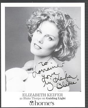 Elizabeth Keifer 8x10 Autographed Photograph Blake Thorpe The Guiding Light