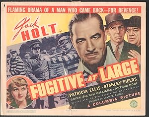 Imagen del vendedor de Fugitive at Large 11"x14" Title Lobby Card Jack Holt Patricia Ellis Stanley Fields a la venta por DTA Collectibles