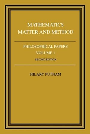 Imagen del vendedor de Philosophical Papers : Volume 1, Mathematics, Matter and Method a la venta por AHA-BUCH GmbH