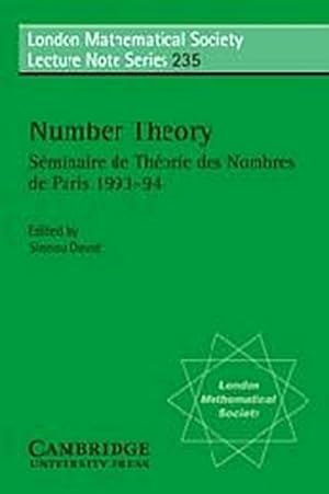 Seller image for Number Theory : S Minaire de Th Orie Des Nombres de Paris 1993 94 for sale by AHA-BUCH GmbH