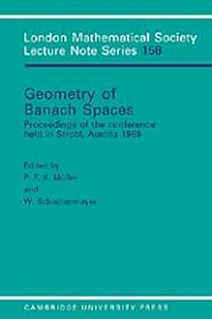 Bild des Verkufers fr Geometry of Banach Spaces : Proceedings of the Conference Held in Strobl, Austria 1989 zum Verkauf von AHA-BUCH GmbH