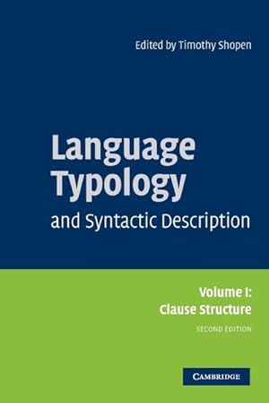 Bild des Verkufers fr Language Typology and Syntactic Description : Volume I: Clause Structure zum Verkauf von AHA-BUCH GmbH