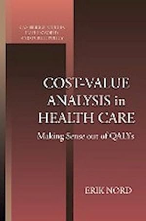 Seller image for Cost-Value Analysis in Health Care for sale by AHA-BUCH GmbH